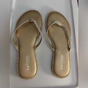 Rhinestone flip flops